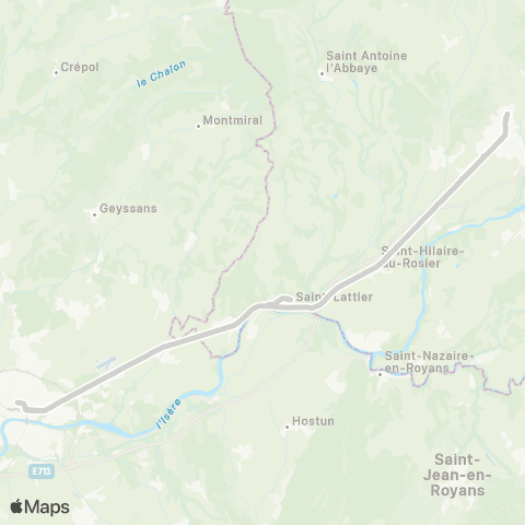 ARA Cars Région Isère - Scolaire Romans-Chatte-St Marcellin map