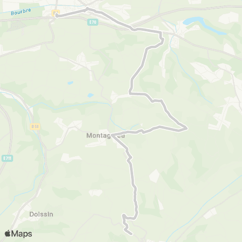 ARA Cars Région Isère - Scolaire Panissage-Montagnieu-la Tour du Pin map