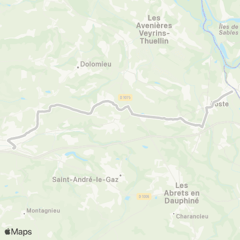 ARA Cars Région Isère - Scolaire Aoste-la Tour du Pin map