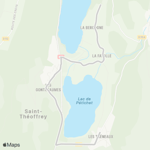 ARA Cars Région Isère - Scolaire Desserte Cholonge-St Theoffrey map