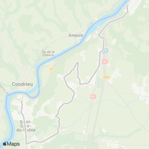 ARA Cars Région Isère - Scolaire St Clair-St Prim-Chonas-Vienne map