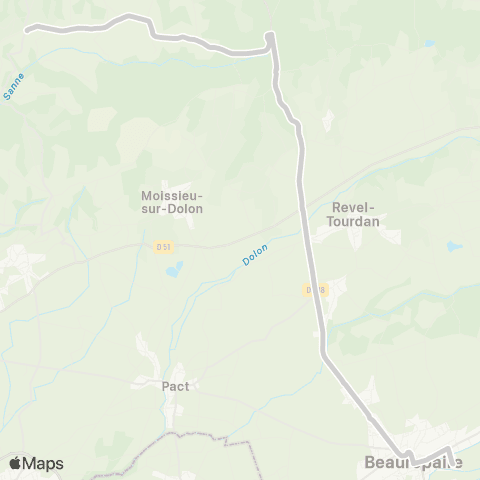 ARA Cars Région Isère - Scolaire Montseveroux-Beaurepaire map