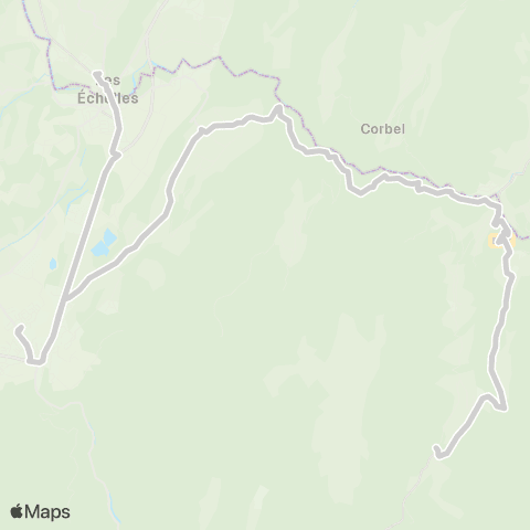 ARA Cars Région Isère - Scolaire St Pierre d'Entremont-Entre Deux Guiers map