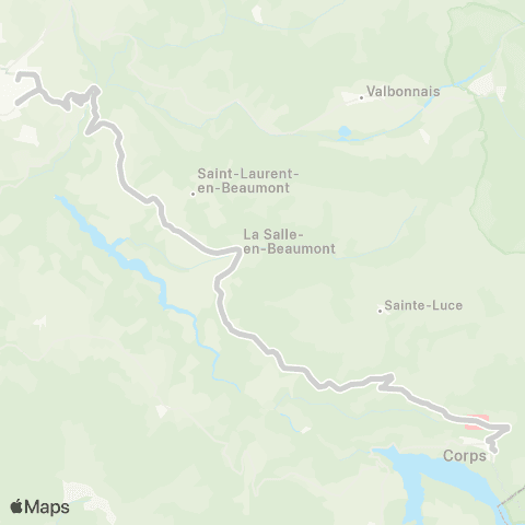 ARA Cars Région Isère - Scolaire Corps-la Mure map