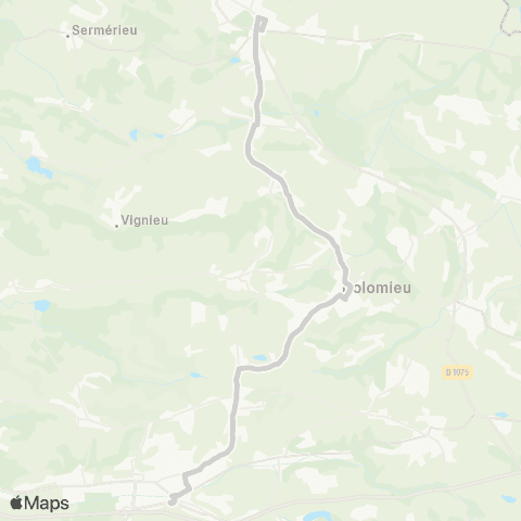 ARA Cars Région Isère - Scolaire Morestel-les Avenières-la Tour du Pin map