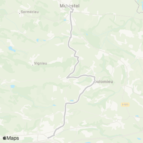 ARA Cars Région Isère - Scolaire La Tour du Pin-Morestel map