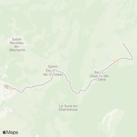 ARA Cars Région Isère - Scolaire St Laurent du Pont-Voiron map