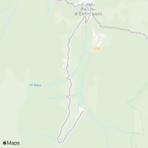 ARA Cars Région Isère - Scolaire Desserte Saint-Pierre-d'Entremont map