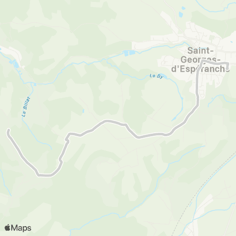 ARA Cars Région Isère - Scolaire Oytier St Oblas-St Georges d'Esperanche map