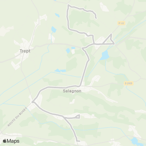 ARA Cars Région Isère - Scolaire Soleymieu-St Chef map