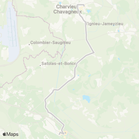 ARA Cars Région Isère - Scolaire Tignieu-Chamagnieu-la Verpilliere map