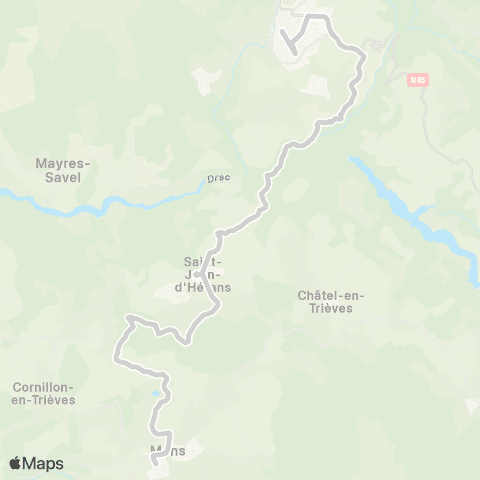 ARA Cars Région Isère - Scolaire La Mure-Mens (Internes) map