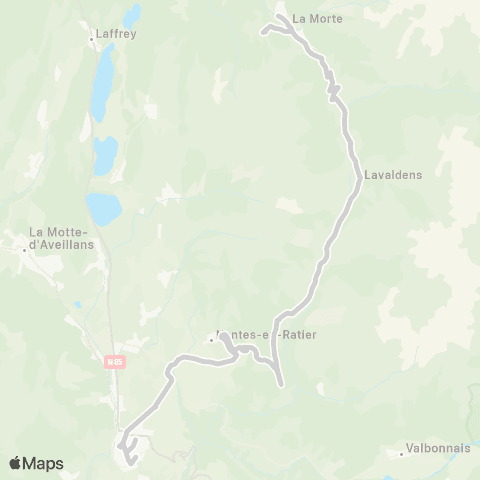 ARA Cars Région Isère - Scolaire La Morte-la Mure map