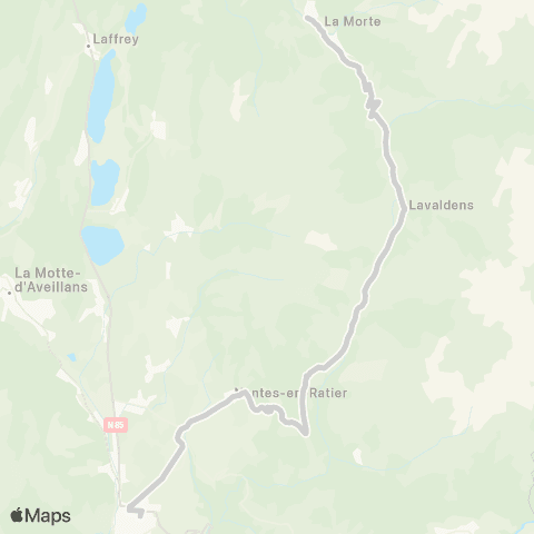 ARA Cars Région Isère - Scolaire Desserte la Morte map