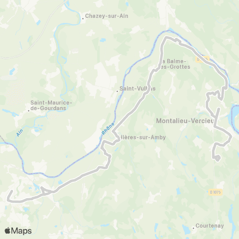 ARA Cars Région Isère - Scolaire Bouvesse-la Balme-Pont de Cheruy map