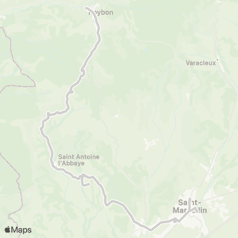 ARA Cars Région Isère - Scolaire Roybon-St Marcellin map