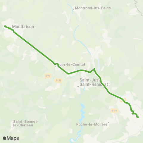 ARA Cars Région Loire Montbrison - St-Étienne map