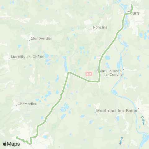 ARA Cars Région Loire Montbrison - Feurs map