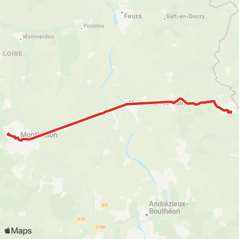 ARA Cars Région Loire Chazelles-sur-Lyon - Montbrison map