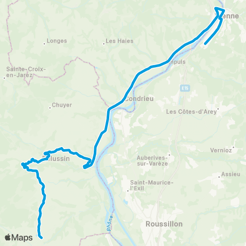 ARA Cars Région Loire Maclas-Pélussin-Vienne map