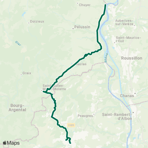 ARA Cars Région Loire Pélussin-Maclas-Annonay map