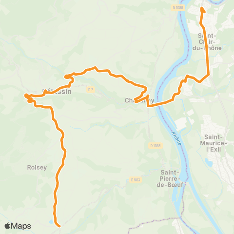 ARA Cars Région Loire Maclas - Saint-Clair-du-Rhone map