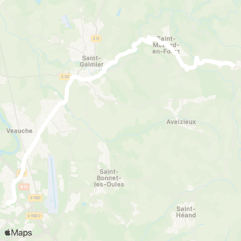 ARA Cars Région Loire Chevrières - Andrézieux-Bouthéon map