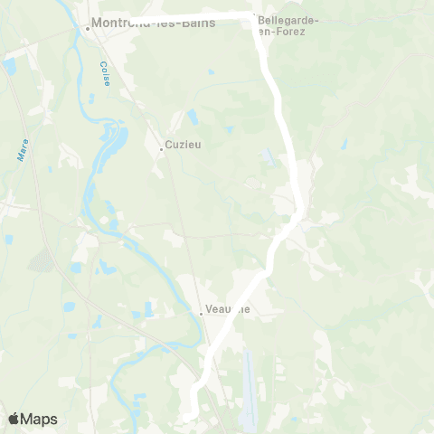 ARA Cars Région Loire Saint-André-le-P. - Andrézieux-B. map