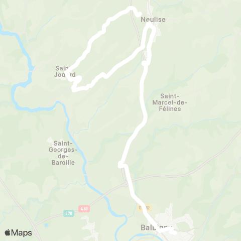 ARA Cars Région Loire Neulise-Balbigny map