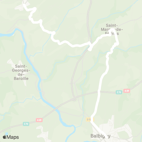 ARA Cars Région Loire St-Jodard-Balbigny map