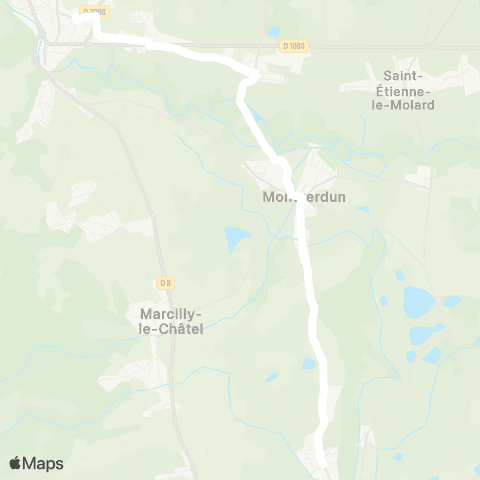 ARA Cars Région Loire Montverdun - Boën map