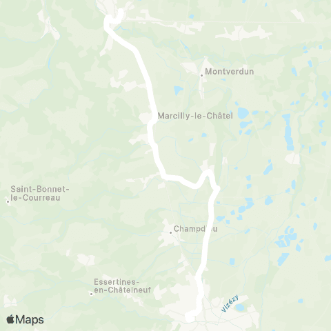 ARA Cars Région Loire St-Paul d'Uzore-Boën map