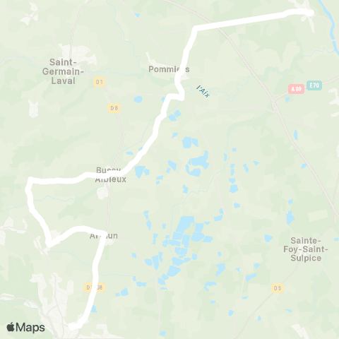 ARA Cars Région Loire St-Georges-de-Baroilles-Boën map