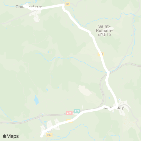 ARA Cars Région Loire Les Salles - Chausseterre (Rpi) map