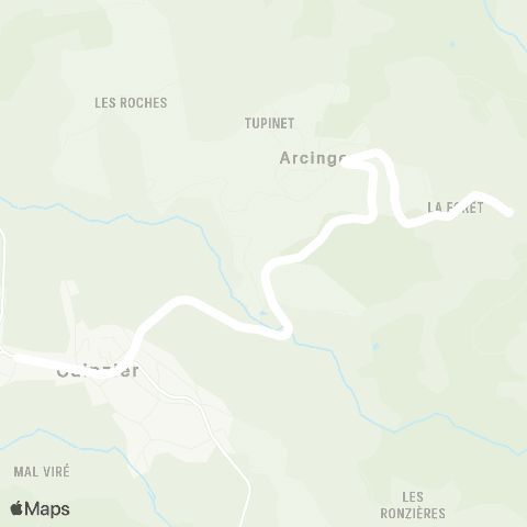 ARA Cars Région Loire Arcinges - Cuinzier map