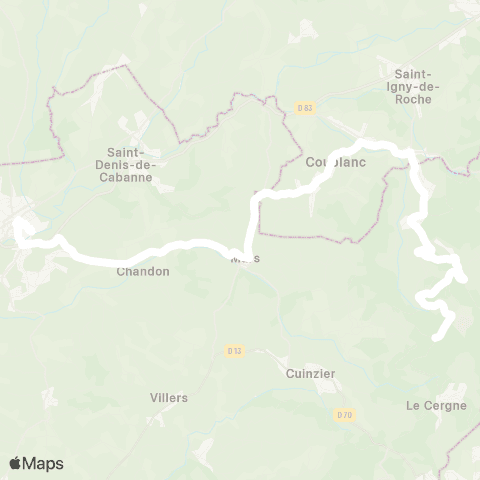 ARA Cars Région Loire Ecoche - Charlieu map