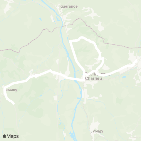 ARA Cars Région Loire Noailly - Charlieu map