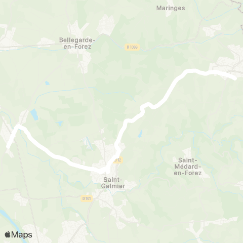 ARA Cars Région Loire Cuzieu - Chazelles-sur-Lyon map