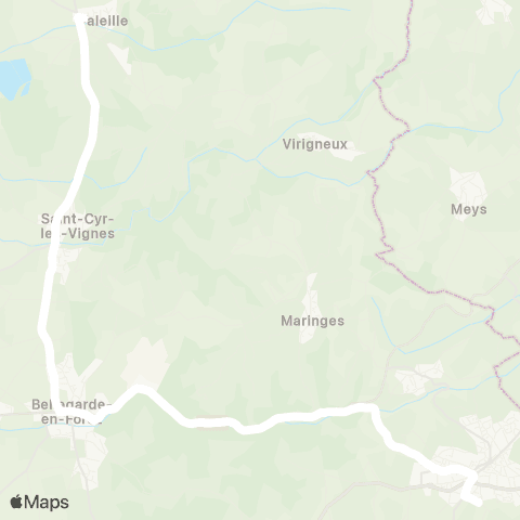 ARA Cars Région Loire Valeille - Chazelles-sur-Lyon map