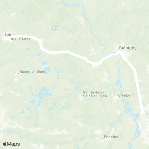 ARA Cars Région Loire St-Germain Laval-Feurs map