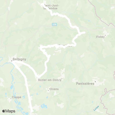 ARA Cars Région Loire Violay-Feurs map