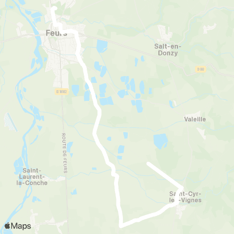 ARA Cars Région Loire Saint-Cyr-les-Vignes - Feurs map