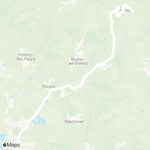 ARA Cars Région Loire Montchal - Feurs map