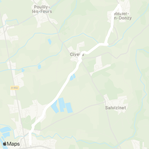 ARA Cars Région Loire Rozier-en-Doncy - Feurs map