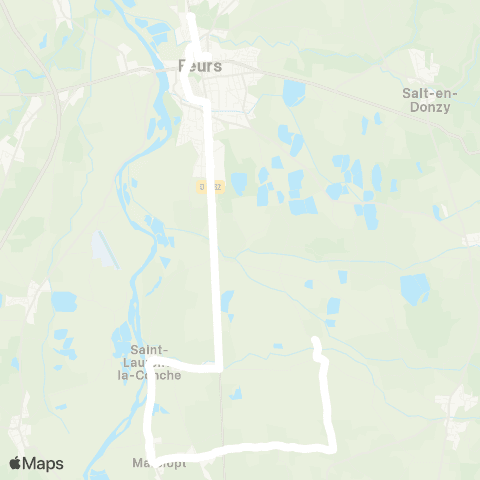 ARA Cars Région Loire St-Laurent-la-Conche - Feurs map