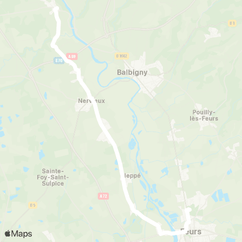 ARA Cars Région Loire St-Georges-de-B. - Feurs map