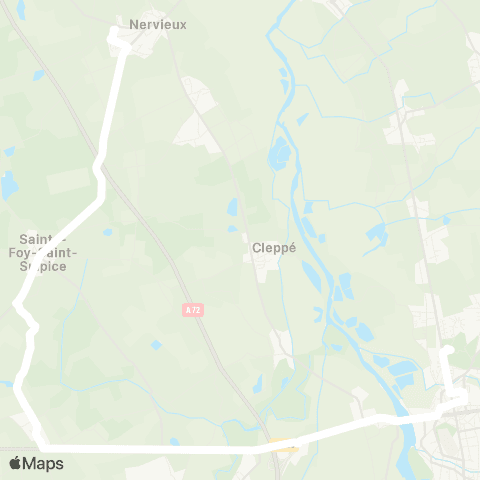 ARA Cars Région Loire Nervieux - Feurs map