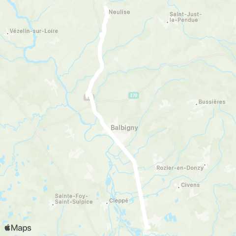 ARA Cars Région Loire Neulise-Feurs map