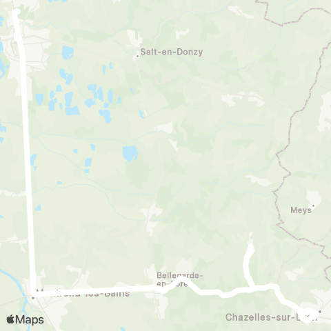 ARA Cars Région Loire Maringes - Feurs map