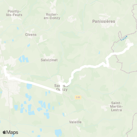 ARA Cars Région Loire Chambost-Longessaigne - Feurs map